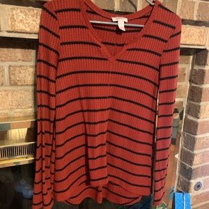 Red long sleeve sweater